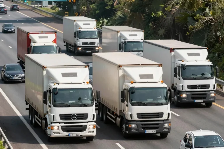 Can transport trucks drive in the fast lane