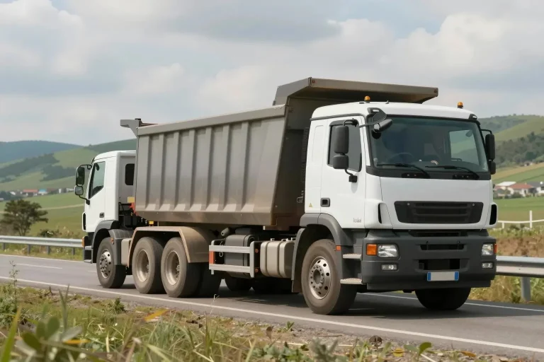 How are dump trucks transported