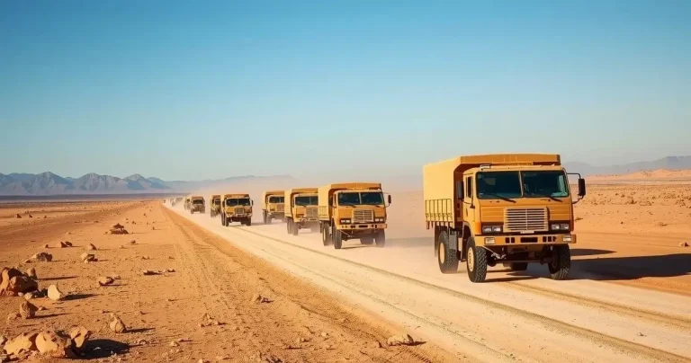 Does the army use trucks to transport soldiers